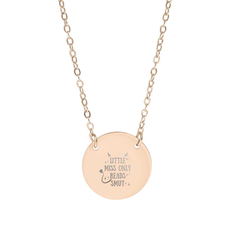 Little Miss Only Reads Smut Pendant Necklace, Fun Gift for Book Lovers, Literary Jewelry, Bookworm Accessory, Perfect Reader Gift