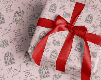 Nesta Wrapping Paper Acotar Gift Wrap Sarah J Maas Wrapping Paper Roll Velaris Luxury Bookish Gift Wrap For Readers Booktok Romantasy Merch