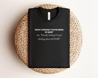 ACOTAR Shirt, Sweatshirt, Booktok Merch, Bookish Gift, Thinking About ACOTAR, Reader Gift, Book Lover, Library Shirt, Bookstagram Gift