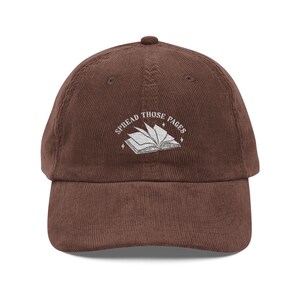Spread Those Pages Embroidered Book Hat for Fantasy Readers Booktok Merch Smut Lover Gift Romantasy Bookish Aesthetic Cap for Her image 2