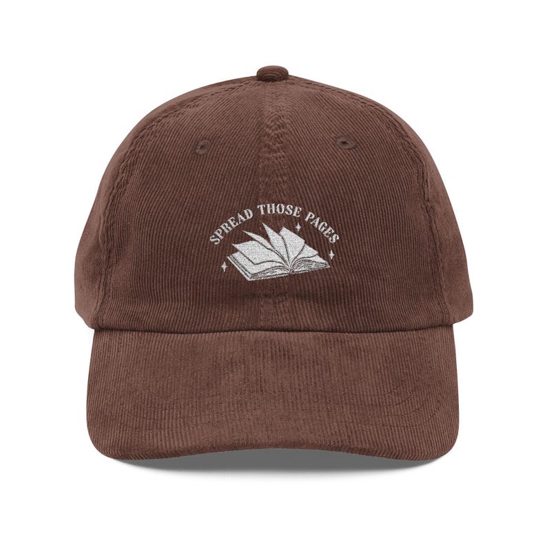 Spread Those Pages Embroidered Book Hat for Fantasy Readers Booktok Merch Smut Lover Gift Romantasy Bookish Aesthetic Cap for Her image 2