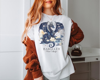 Basgiath War College Dragon T-Shirt | Fourth Wing Xaden Riorson Merch | Iron Flame t-shirt | Romantasy Book Lover Gift | Dark Academia Top