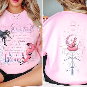 Bluza OUABH Koszulka Once Upon a Broken Heart Książkowy prezent dla fanów Jacka i Evangeline Koszulka z romantyczną fantastyką Prezent BookTok Merch