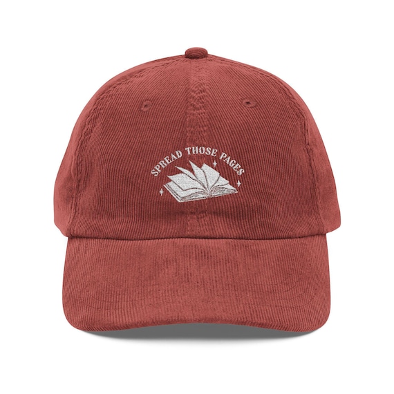Spread Those Pages Embroidered Book Hat for Fantasy Readers Booktok Merch Smut Lover Gift Romantasy Bookish Aesthetic Cap for Her