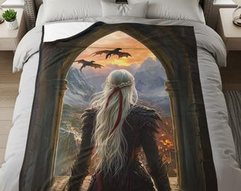 Throne of Glass Blanket Sarah J Maas Book Lover Gift Celaena Sardothien Kingdom of Ash Gift for Book Lover TOG Booktok Merch Cozy Decor SJM