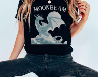 When The Moon Hatched Dragon T-shirt, Fantasy Graphic Tee For Casual Wear, Stylish Gift for Book Lover and BookStagram Enthusiasts