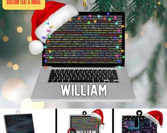 Personalized Programmer Ornament 2025, Custom Computer Ornament, Gift for Coder, Laptop Christmas Decor, Tech Lover Keepsake