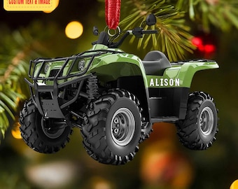 Personalized Quad Bike Christmas Ornament, Off Road Dirt Bike Ornament With Name, Custom ATV Rider Gift 2025, Acrylic Ornament