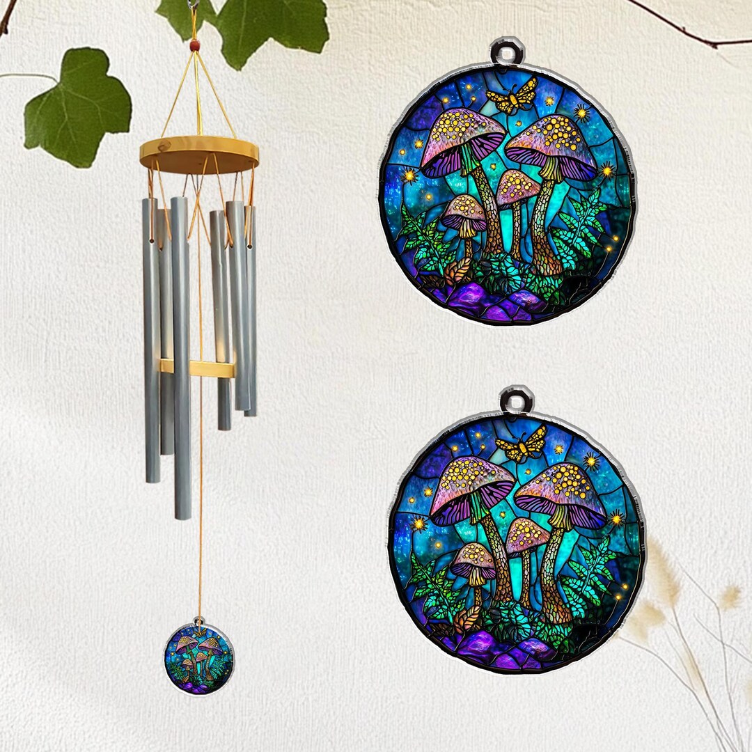 Mushrooms Large Double Strand Wind Chime