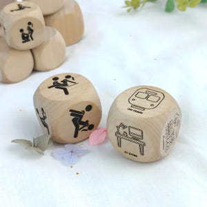 Love Connection Position and Location Select, Personalized Love Dice Set, Custom Engraved Pair, Valentine's Day gifts, Couple Intimate Game