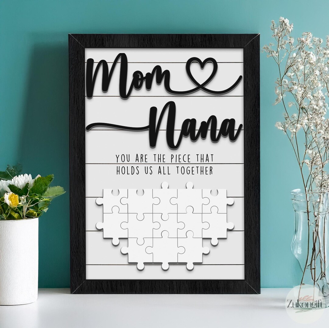 Custom Mother's Day Puzzle Sign, Personalized for Mom, Mother's Day ...