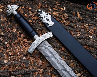 Handmade King Ragnar Lothbrok Viking Sword – Handcrafted Authentic Norse Replica with Scabbard, Perfect for Collectors and Special Occasions