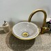 Timeless 14k Gold-rimmed Ceramic Wash Basin - Luxury Finish - Etsy