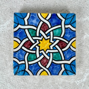 Moroccan Zellige Square Tiles – 4x4 inches Handmade Mosaic for Walls, Floors & Backsplash