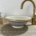 Timeless 14k Gold-rimmed Ceramic Wash Basin - Luxury Finish - Etsy