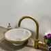 Timeless 14k Gold-rimmed Ceramic Wash Basin - Luxury Finish - Etsy