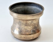 Antique Asian Oriental Silver Wire Inlaid Bronze Censer
