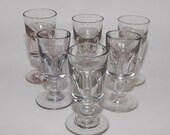 Antique Deceptive Toasting Drinking Glasses, Set of 6