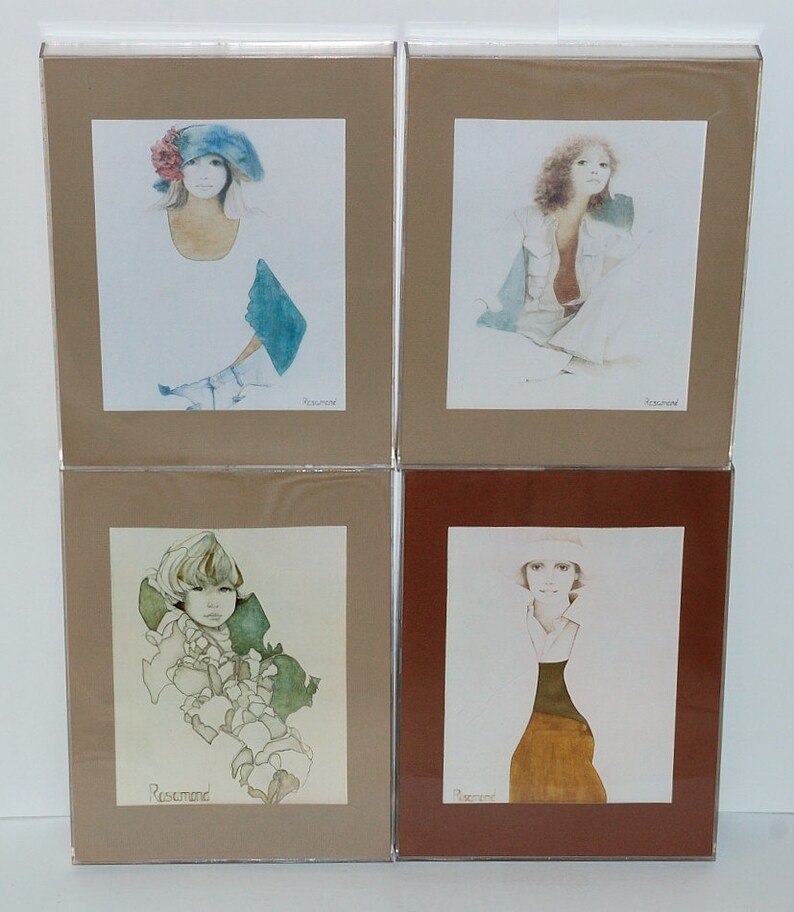 Original Vintage Christine Rosamond Framed Litho Prints Etsy