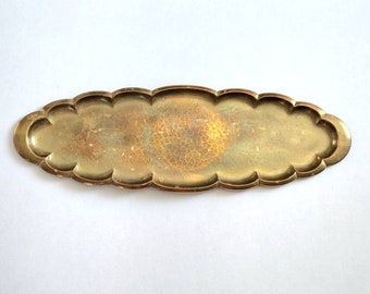 Antique Hand Hammered Brass Tray by Ignatius Tascher, circa 1800's