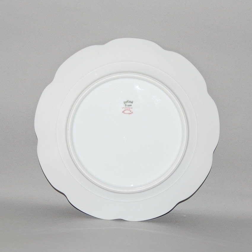 Antique Haviland Limoges France White with Gold Trim Plate Etsy