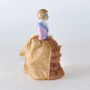 Art Deco Flapper Girl Model Porcelain Half Doll Pincushion