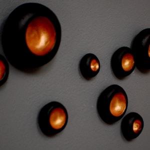 3D Wall Art Installation Sculpture Modern Metalic Clay Pods Sculpture Wall Art Installation image 4