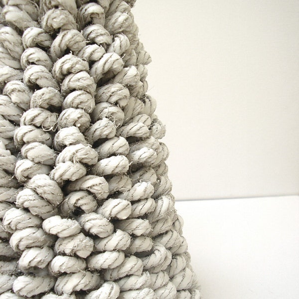 Linen String Sculptural Cone - Winter Wonderland Arty Christmas Tree