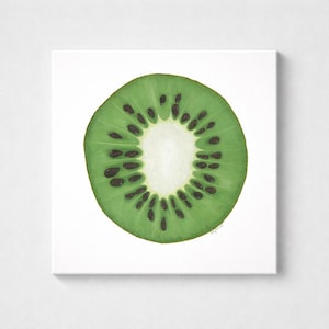 Kiwi Wall Art String Art Canvas Botanical Fruit Decor Modern Luxury Green Statement Piece