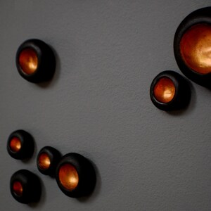 3D Wall Art Installation Sculpture Modern Metalic Clay Pods Sculpture Wall Art Installation image 5