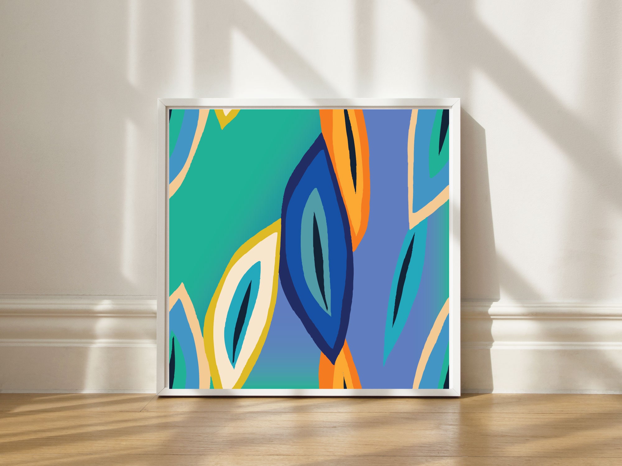 Printable Art Square Set of 9 Colorful - Etsy UK