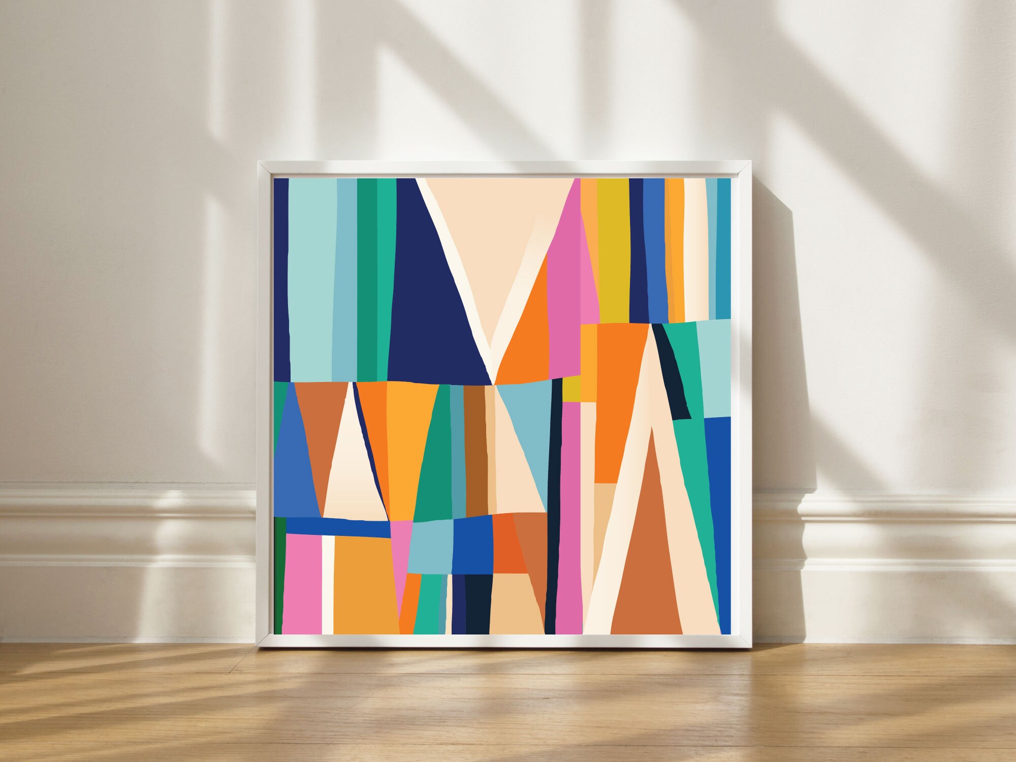 Printable Art Square Set of 9 Colorful - Etsy UK