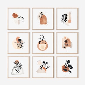 Printable Art Abstract Square Set of 9