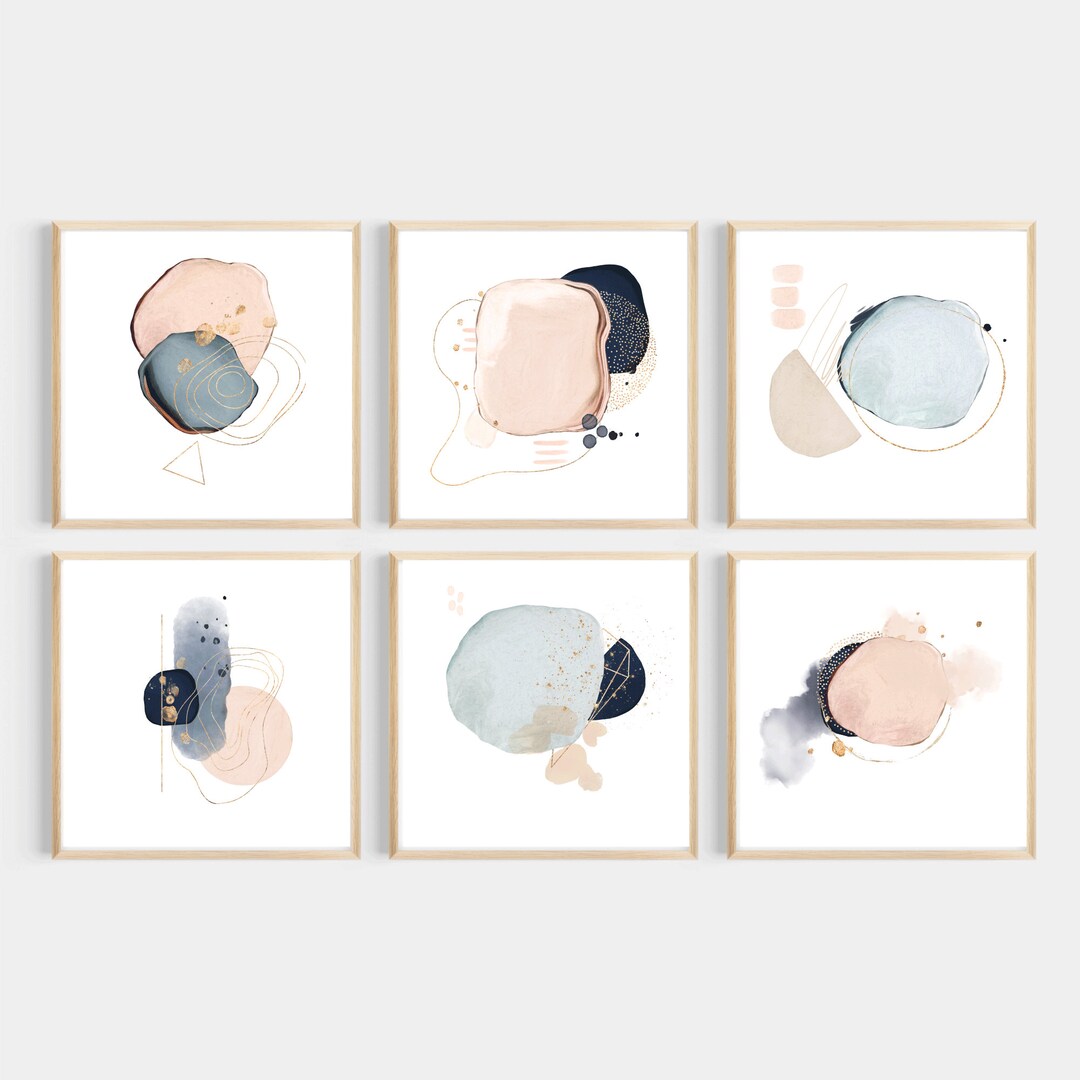 Printable Art Abstract Square Set of 6 - Etsy