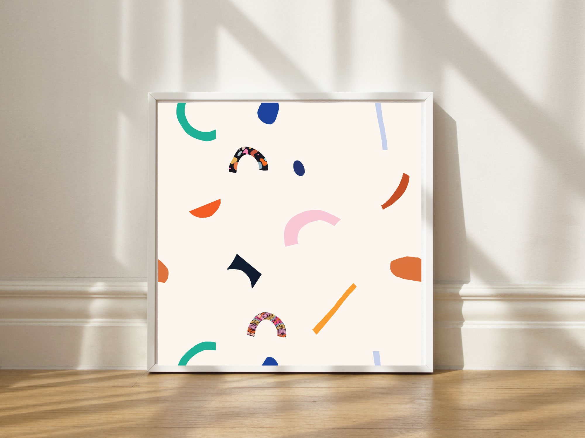 Printable Art Square Set of 9 Colorful - Etsy UK