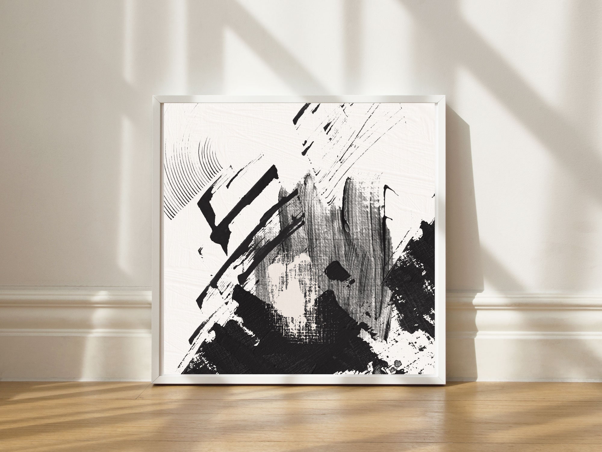 Printable Art Abstract Black Square Set of 9 - Etsy