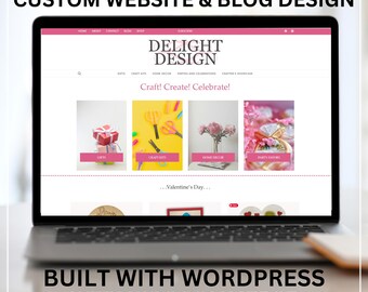 Custom WordPress Website & Blog Design WITH WooCommerce – Personalized Web Design Service, Perfect for Creatives, Craft Blog, Business Site