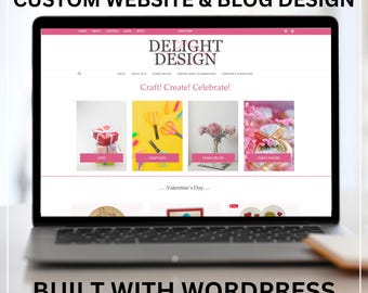 Custom WordPress Website & Blog Design – Personalized Website Design Service, Perfect for Creatives, Craft Blogs, Author or Writer Website