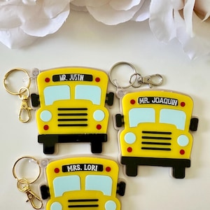 Custom School Bus Acrylic Keychain | Bus Driver Appreciation Gift