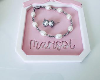 Personalized 3D Name Jewelry Tray | Custom Ring Dish Holder