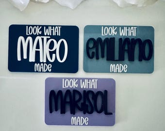 Custom "Look What I Made" Magnet | Personalized Acrylic Children's Art Display Fridge Magnet