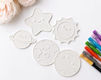 Space Dinosaur Coloring Party Favor Set | DIY Birthday Activity Kit