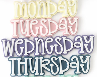 Days of the Week Acrylic Magnets | Preschool Calendar Learning Display