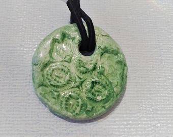 Aromatherapy Essential Oil Diffuser Jewelry Ceramic Pottery  Necklace Pendant