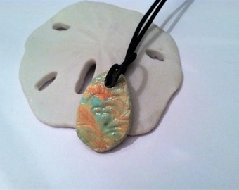 Aromatherapy Essential Oil Diffuser Jewelry Clay Pendant - Tear Drop Shaped