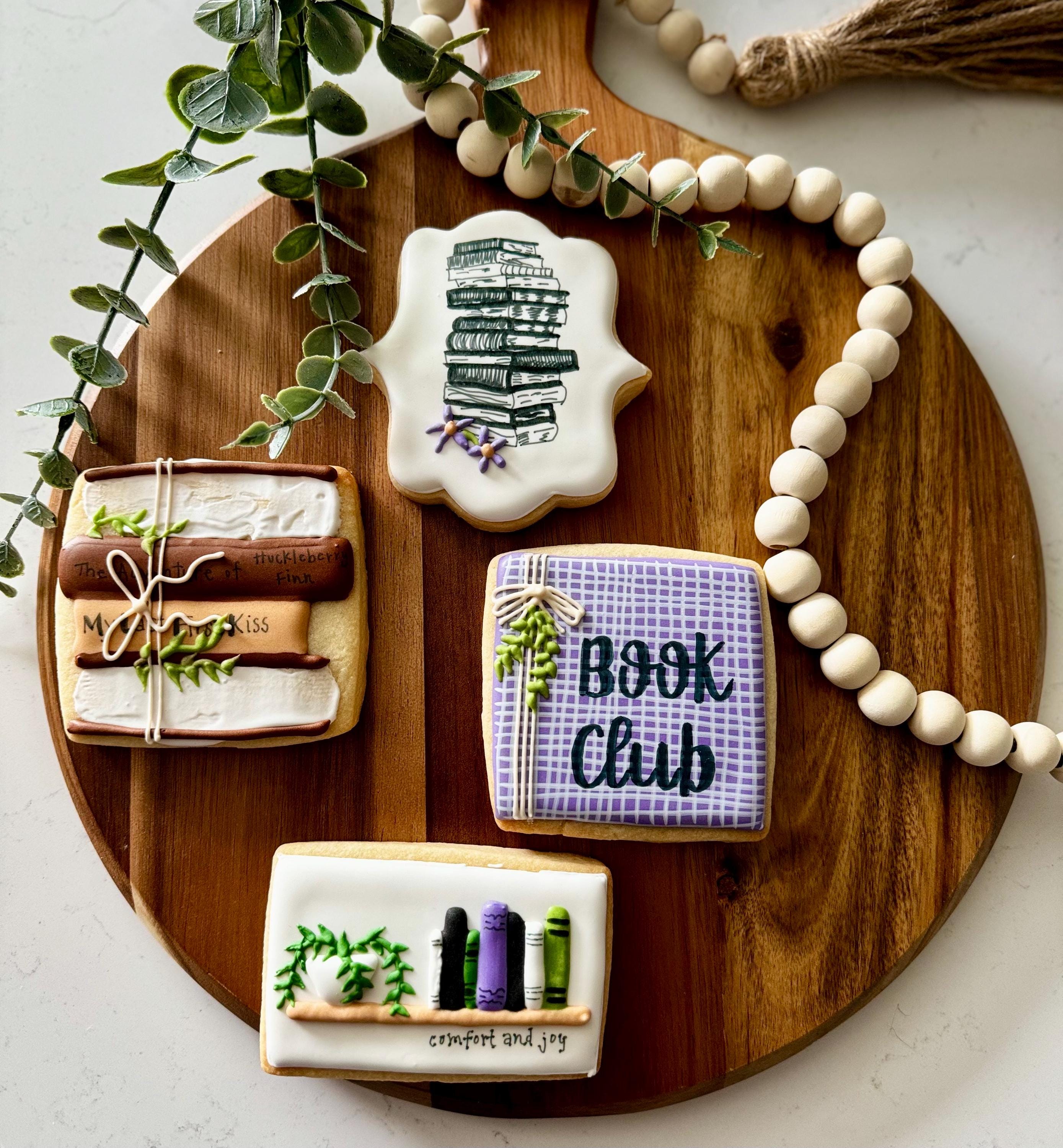 Book Club Anniversary Custom Sugar Cookies