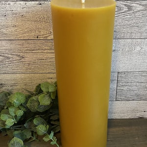 Pure Beeswax 3 inch x 9 inch pillar candle