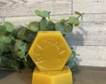 Pure Beeswax - 1.0 ounce hex block
