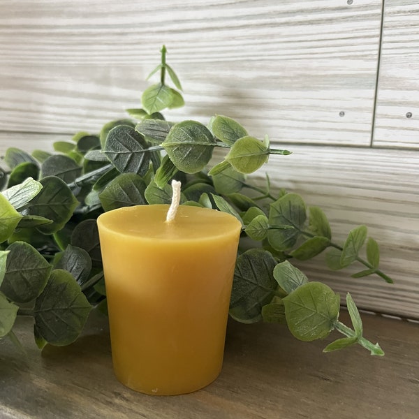 Pure Beeswax Votive Candle - Medium Standard size