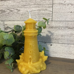Pure Beeswax Candle - Lighthouse